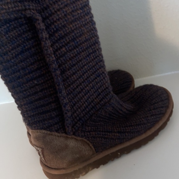 Sweater Knit Uggs Boots/Booties black/brown size 6 - Picture 12 of 16